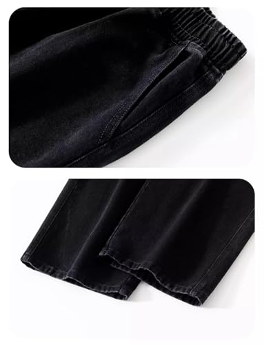 Men's Jeans Spring Autumn Wide-Leg Casual Elastic Waist Loose Long Pants3