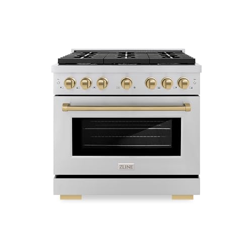 Z Line Kitchen And Bath SGRZ-36-CB Zline Autograph Edition 36 Inch 5.2 Cu. Ft. Paramount Gas Range cover