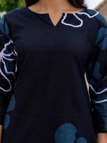 Image of feranoid Elegant V-Neck 3 /4 Sleeve Kurta & Pant Co-ord Set (S-XXL)