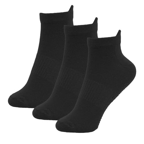 Chaussettes de sport antidérapantes en coton respirant pour entraînement de fitness homme