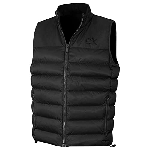 Calvin Klein Herren Gepolsterte Wasserabweisende Golf Gilet - Schwarz - XL