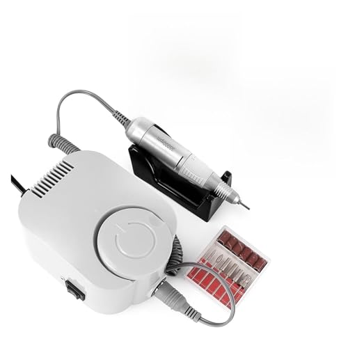 ZKLGS Torno para Uñas Juego de máquina de manicura de Taladro de uñas eléctrico de 35000RPM for uñas, máquina de pedicura, Equipo de Taladro de uñas, Herramientas de manicura(Bianco)