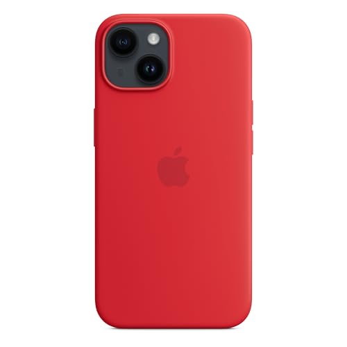 Image of Apple iPhone 14 Silicone Case with MagSafe - (Product) RED
