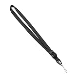 【Ringke】デザインネックラニャードストラップ スマホストラップ 落下防止 紛失防止 ワンタッチ ネックストラップ - ブラック