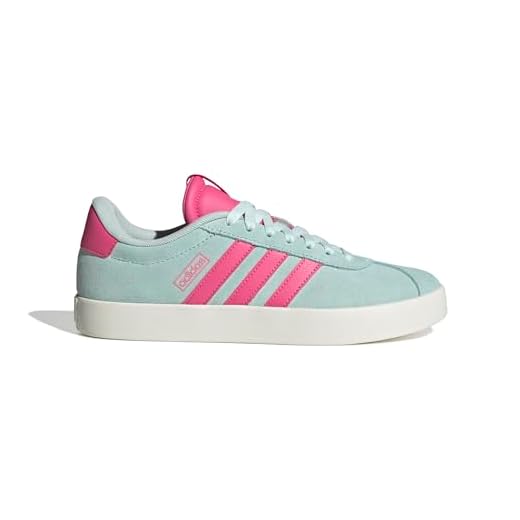 adidas Femme VL Court Shoes, Halo Mint/Pulse Magenta/Bliss Pink, 40 2/3 EU