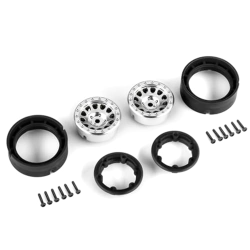 Traxxas 9781-SATIN Wheels, 1.0', Method Wheels 105 (Satin Chrome, Beadlock) (2)