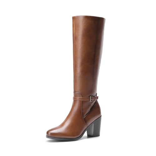 DREAM PAIRS Women's Knee-High Boots Comfortable Chunky Block Heel...