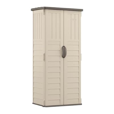 Suncast BMS1250 Vertical Shed with Floor - Vanilla