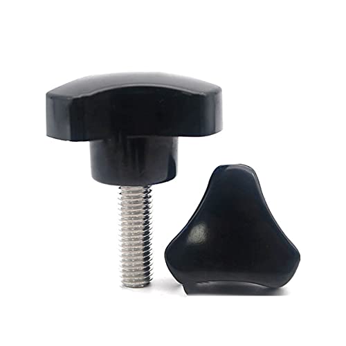 Star Knob Grip M10 x 15mm Male Thread Triangle Head Screw Clamping Knobs Handle Tightening Screw Black, Length 15mm - Image 3