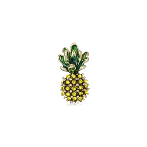 Image of Enamel Fruit Brooch for Women Rhinestones Fruit Lapel Pin Elegant Fruit Brooches Jewelry Gift, Perfect for Dresses Hat Bag