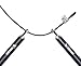 KEECOW Speed Jump Rope For Workout, Boxing, MMA, Martial Arts or Staying Fit, Metal Handle With 2 10ft Speed Rope Cables (Black)