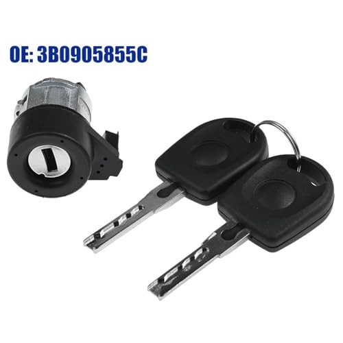 Cilindro de bloqueo de encendido compatible con A3 A4 A6 interruptor de arranque 3B0905855C 2