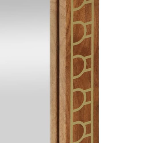 Espejo de baño de madera maciza de mango para un reflejo nítido y duradero 8
