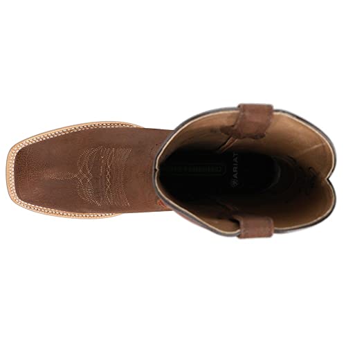 Ariat Mens Arena Winner Embroidered Square Toe Pull On Casual Boots Mid Calf - Brown4