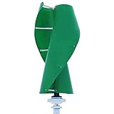 fjauoq generatore eolico verticale 400 w asse magnetico per turbine eoliche generatore verticale 12 v turbina eolica 2 fogli con regolatore di carica,verde,400w 12v