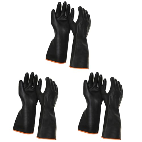 NIYANGLE De Travail De Sécurité En Caoutchouc Naturel Résistants À L'Usure 55X12 Cm Protection Longue De L'Avant-Bras Pour Bricolage Industrie Nettoyage Mécanique