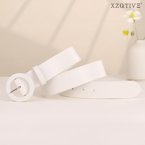 XZQTIVE Women's Wide Belt Fashion Candy Color Round Buckle Ladies Belt for Jeans Pants Dresses3