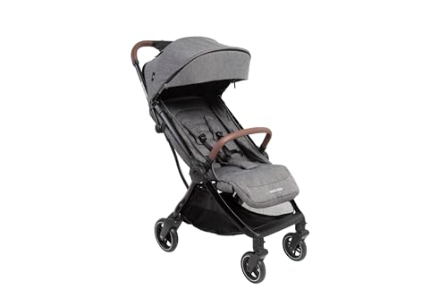 Image of Maxi-Cosi Eva Lightweight Baby Stroller,0-4 Years, Automatic One-Hand Fold, Flat Recline,Carry Strap,Puncture-Proof Wheels,5-Point Harness,Mosquito Net,Bumper Bar, Compact &Travel-Friendly Pram- Grey