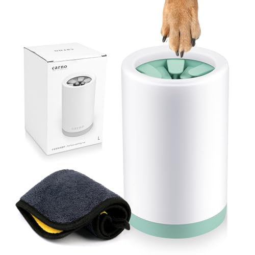 Aomig Dog Paw Cleaner Paw Washers for Dog, Pet Foot Cleaner Paw Cleaner for Dog Large, Dog Essentials Dog Paw Washer Muddy Paw Cleaner, Dog Walking Accessories Portable Dog Shower Paw Cleaner(Green)