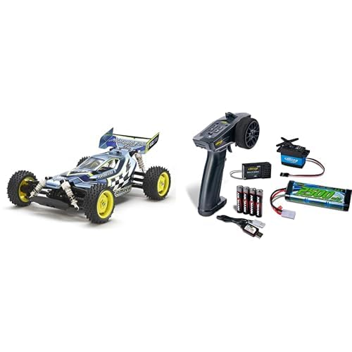 TAMIYA 58630 1:10 RC Plasma Edge II (TT-02B) + Komplettset Start - ferngesteuertes Auto - RC-Fahrzeug - Off Road Race Buggy - RC Bausatz - Elektromotor - unlackiert