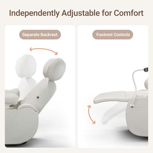 Image of MAMAZING Lullapod Max Power Nursery Rocking Chair with Independent Recline & Footrest, Swivel Nursery Recliner Glider with Electric Adjustable Armrests, Silent Rocking, Oeko-TEX Certified