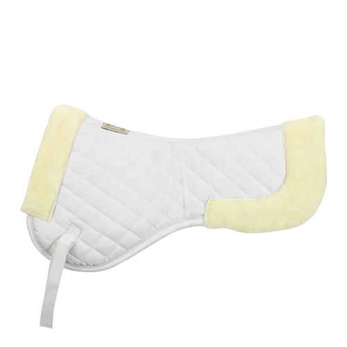 Equine Couture Hi Wither Sherpa Fleece Half pad-White