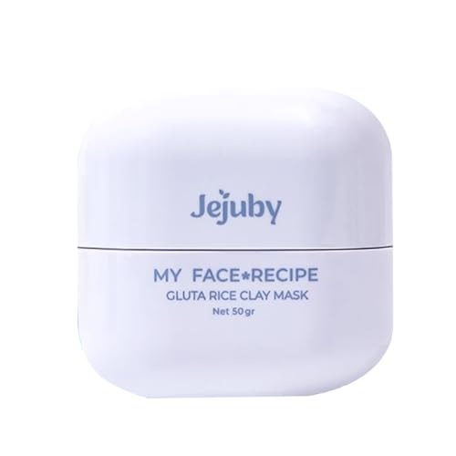 jejuby Cream My Face Recipe Gluta Rice Clay Mask Rice Clay Mask For Face Tone-Up Cream Hydration And Moisture Claymask Gentle Skincare For All Skin (50g)