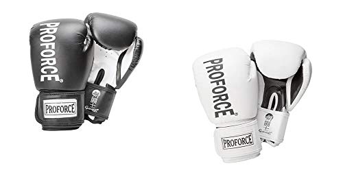 Lees ProForce Gladiator Fighter Boxing Glove - White or Black (16oz, White)