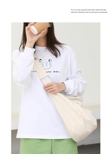 Image of Nylon Crescent Crossbody Bag for Women Men Casual Tote Handbag | Nylon