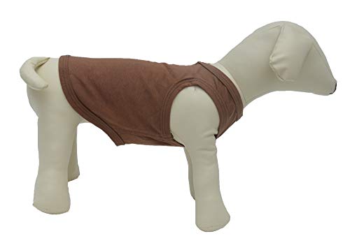 2018 Pet Clothes Dog Clothing Blank T-Shirt Tanks Top Vests For Small Middle Large Size Dogs 100% Cotton Dog Summer Vest Classic (Xs, Coffee) #TOP3