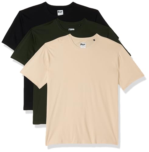 Image of Veirdo 100% Pure Cotton Drop Shoulder Oversized Baggy Fit Half Sleeve Plain Solid Round Neck Multicolor T-Shirt Combo for Men (Pack of 3) (Sizes S-2XL)
