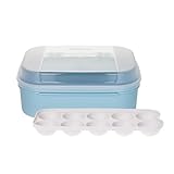 Tupperware Naschkätzchen 1,4 L hellblau blau Bellevue Vorratshaltung Vorrat Apollo Brotdose Keksdose Vorratsdose (inkl. 1x Eier-Einsatz)