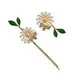 Healvian Pendientes de Mujer Diseño de Margarita y Abeja, Aleación Segura, Pendientes Asimétricos Pequeños para Chicas Adolescentes, Joyas para Fiestas y Uso Diario