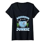 Photo Gallery donna fish tank lover aquarist aquarium junkie maglietta con collo a v Photo Gallery donna fish tank lover aquarist aquarium junkie maglietta con collo a v
