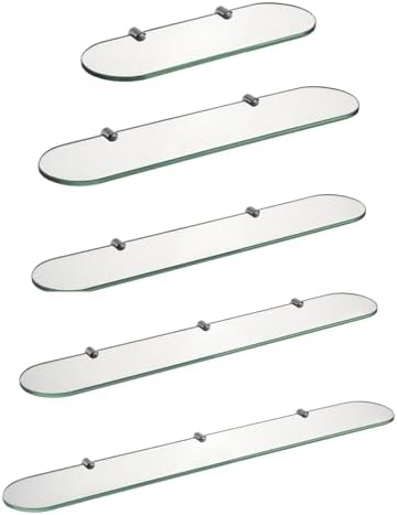 Étagère de Salle de Bain en Verre Trempé de 8 mm D'épaisseur avec...