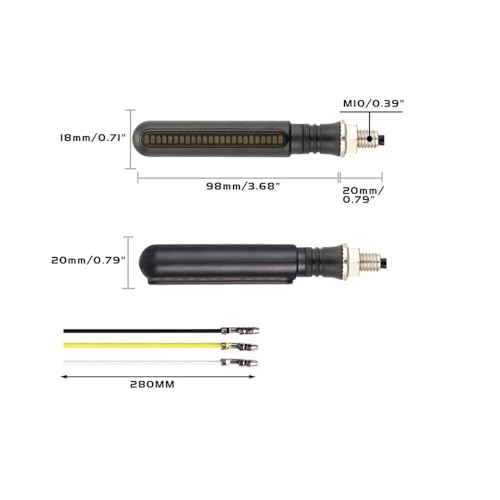 Indicateurs clignotants moto feux de stop arrière et lampe DRL
