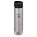 Klean Kanteen Wide Mouth Insulated Stainless Steel Coffee Mug with Leak Proof Café Cap 2.0-20oz - Brushed Stainless
