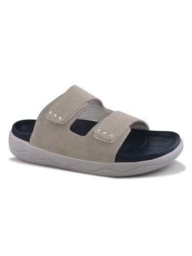 Image of Big Fox Alphabounce- 15 Men's Orthopedic Comfort Slides | Dual Strap Cushioned Sandals | Lightweight Daily Wear