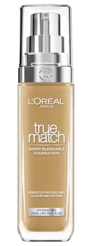 L'Oréal Paris Make up, Flüssige Foundation mit Hyaluron und Aloe Vera, Perfect Match Make-Up, Nr. 8.D/8.W Golden Cappuccino, 30 ml