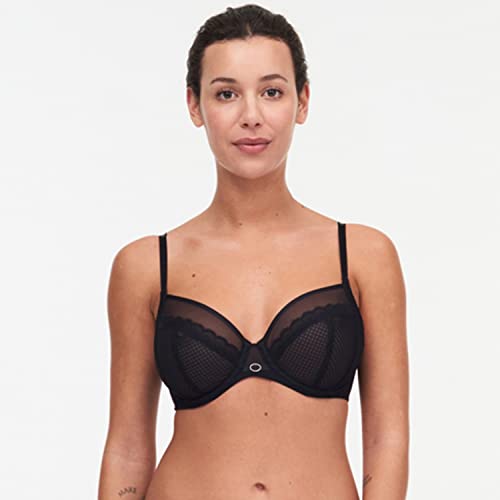 Chantelle Women's Parisian Allure Unlined Plunge Bra, Black, 36G (36Dddd) #TOP7