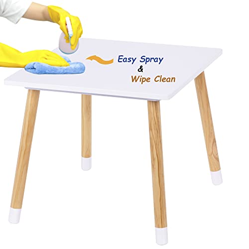 Utex Kids Table With 2 Chairs Set For Toddlers, Boys, Girls, 3 Piece Kiddy Table And Chairs Set, White #TOP4