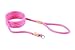 Alvalley Nylon Slip Leashes with Braided Leather - Adjustable Pet Lead for Dogs - Soft, Smooth Leash for Training & Walking - Durable, Strong Rope (Hot Pink, 6ft Long, 8mm Thick)