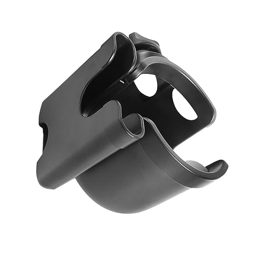 Beatifufu Baby Pushchair Parent Cup Holders Stroller Cup Storage Stroller Feeding Bottle Rack Sturdy Abs Material Black