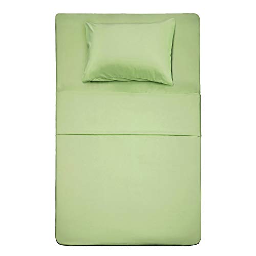 Image of Best Season Bed Sheet Set - 1 Flat Sheet,1 Fitted Sheet and 1 Pillow Cases, Extra Soft Luxury Bedding Set,Deep Pockets,Wrinkle,Fade Resistant - Hypoallergenic- 3 Piece (Twin,Sage)