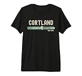Cortland NY | New York | Travel & 80s Style Premium Tri-blend T-Shirt