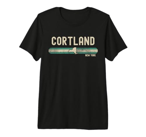 Cortland NY | New York | Travel & 80s Style Premium Tri-blend T-Shirt