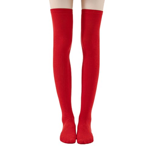 COACOM 1 Paar Overknee-Socken, Damen, Lässige Hohe Socken, Warme Strümpfe, Elastische Damen-Overknee-Socken, Kniehohe Stiefelsocken, Kniestrümpfe, Damen-Mädchen-Kniestrümpfe (Rot) COACOM 1 Paar Overknee-Socken, Damen, Lässige Hohe Socken, Warme Strümpfe, Elastische Damen-Overknee-Socken, Kniehohe Stiefelsocken, Kniestrümpfe, Damen-Mädchen-Kniestrümpfe (Rot)