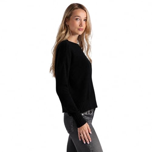 Image of Minnie Rose Womens Long Sleeve Shrunken Crew Cashmere Sweater