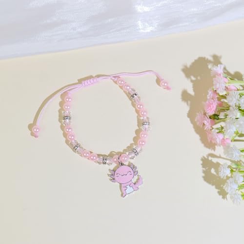 Image of Axolotl Gifts for Axolotl Lovers Birthday Gift Axolotl Necklace Bracelet Kawaii Jewelry for Who Loved Axolotl Easter Basket Stuffers