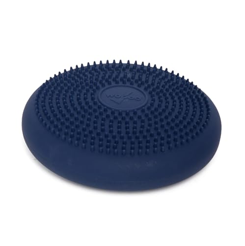 BouncyBand Wiggle Seat Blue 1-Pack Small 10.75 D x 2.5 H Wobble Cushion for Kids Aged 3-7 Sensory Tool Promotes Active Learning & Improves Productivity Includes Pump for Easy-Inflation